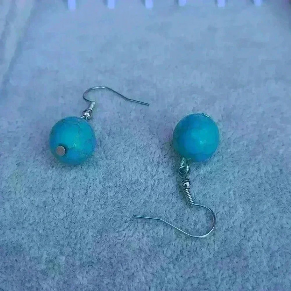 Vintage  turquoise drop earrings - Picture 17 of 17